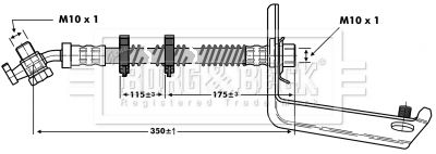 BORG & BECK Тормозной шланг BBH6805